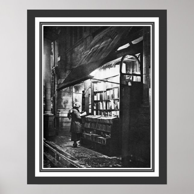 Poster Une librairie à Londres vers 1926 (Devant)