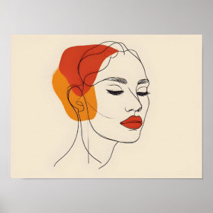 Poster Une ligne d'art féminin