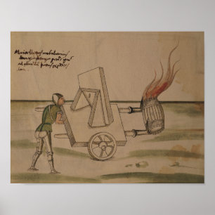 Poster Une machine de guerre, illustration de 'De Machini