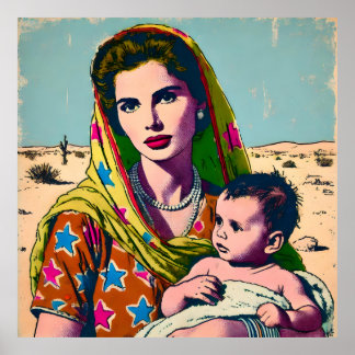 Poster Une maman dans le désert