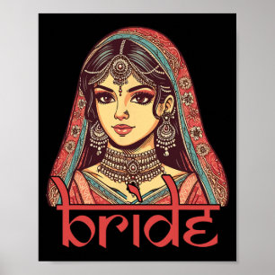 Poster Une Mariée Indienne Sera La Mariage Nuptiale Dulha