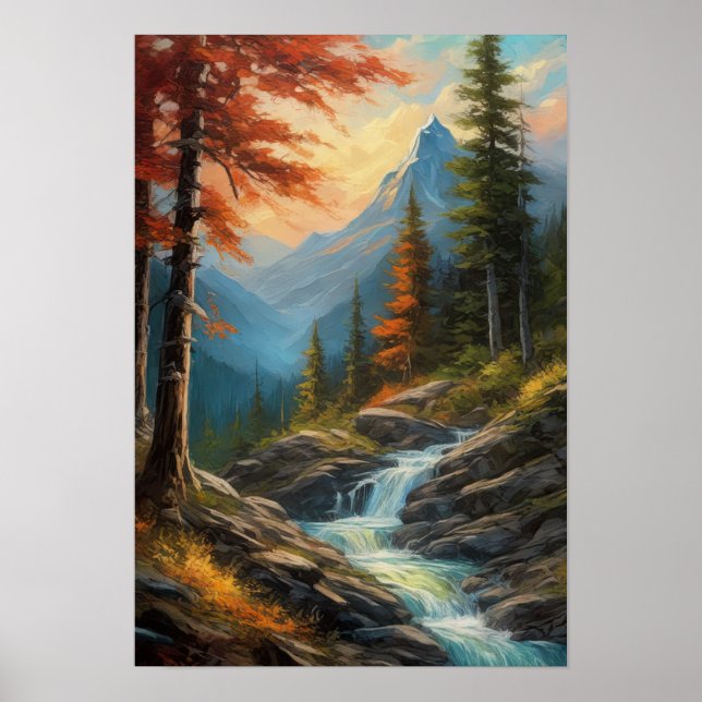 Poster Une mélodie de Woodland, Rocky Cascade (Devant)