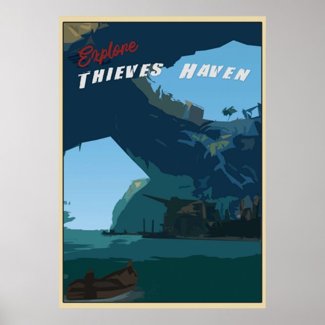 Poster Une Mer De Voleurs Explorent Les Voleurs Haven (Devant)