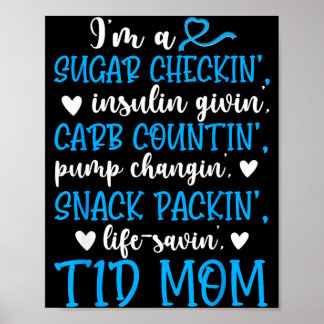 Poster Une mère T1d Mère guerrière du diabète de type un