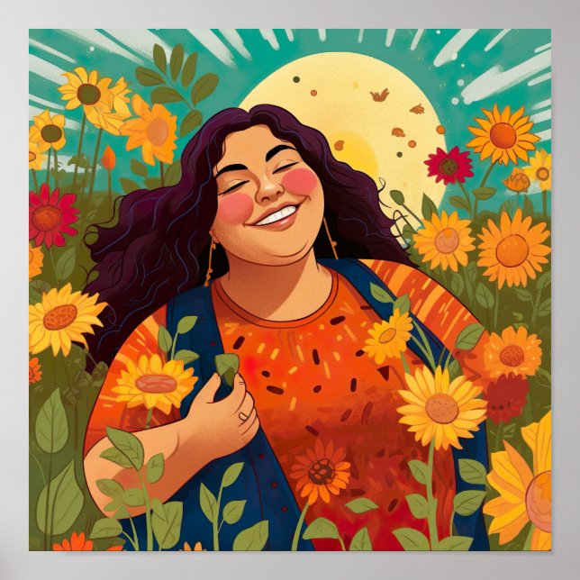 Poster Une Mexicaine-Américaine Vibrante célèbre le solei (Devant)