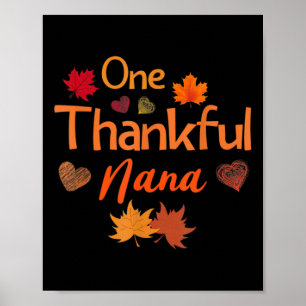 Poster Une nana remerciante Thanksgiving mignonne femmes 