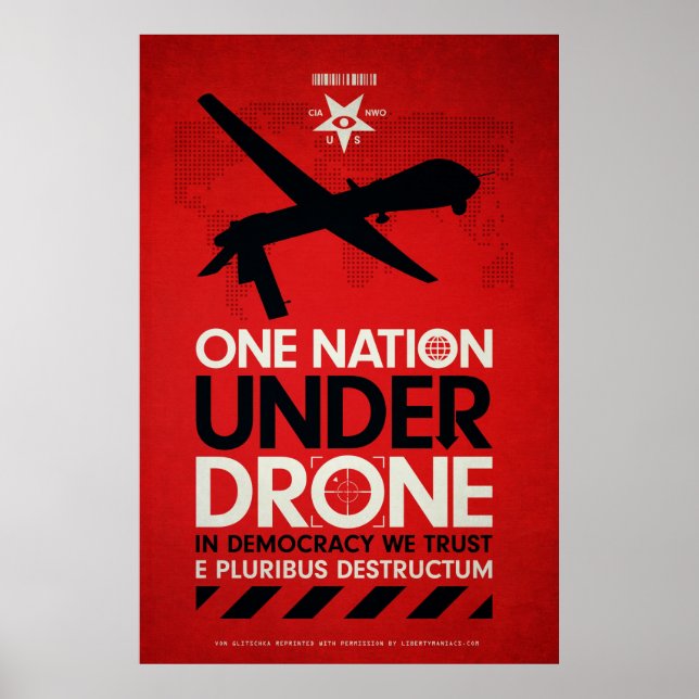 Poster Une nation sous drones par Von Glitschka (Devant)