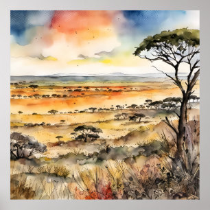 Poster Une nature sauvage africaine dévoilée