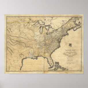 Poster Une nouvelle carte correcte des Etats-Unis