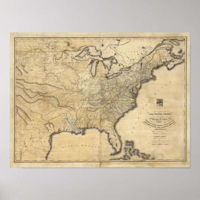 Poster Une nouvelle carte correcte des Etats-Unis (Devant)