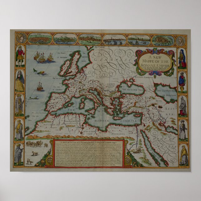 Poster Une nouvelle carte de l'Empire romain (Devant)