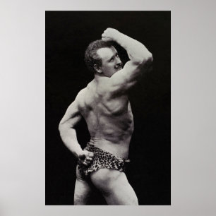 Poster Une nouvelle pose par les hommes forts Eugen Sando
