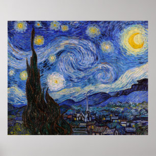 Poster Une nuit étoilée : Saint Remy par Vincent Van Gogh