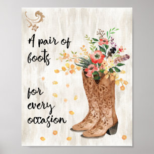 Poster Une paire de bottes pour chaque occasion