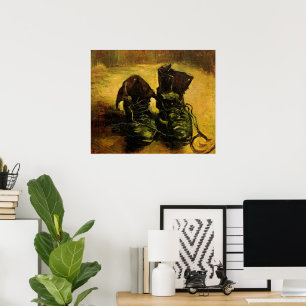 Poster Une paire de chaussures de Vincent van Gogh