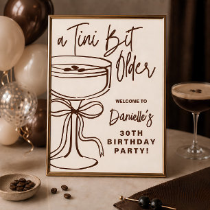 Poster Une pancarte d'anniversaire Espresso Martini « Un