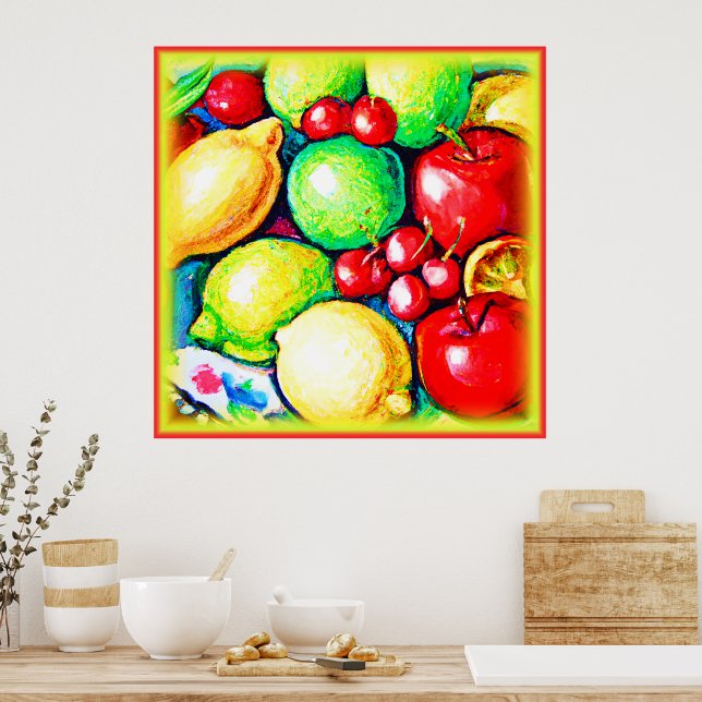Poster Une Peinture Fruite. Commandez dès maintenant  (Cuisine)