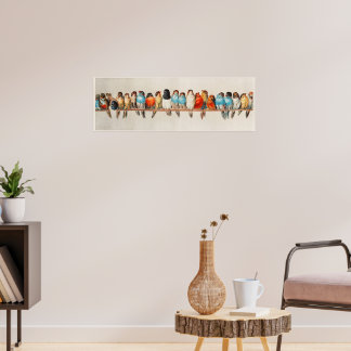 Poster Une perche d'oiseaux reix