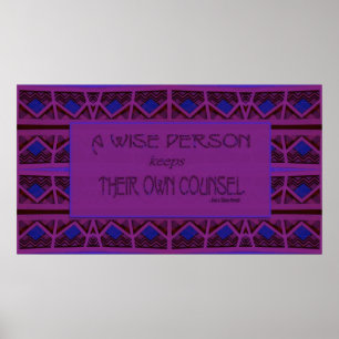 Poster Une Personne Sage Garde Son Propre Avocat