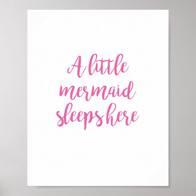 Poster Une Petite Sirène Dort Ici Coussin (Devant)