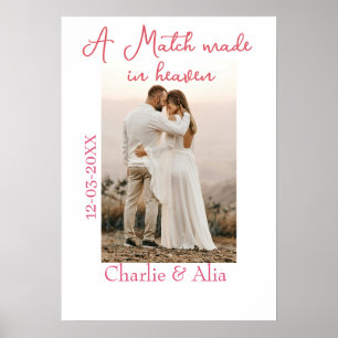 Poster Une photo de mariage faite au ciel nom rose