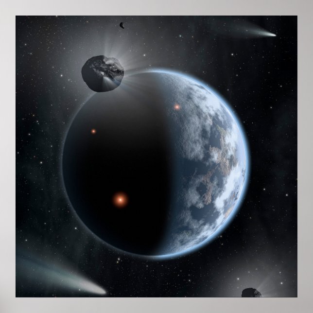 Poster Une Planète Comme La Terre Avec Des Océans Qui Rev (Devant)