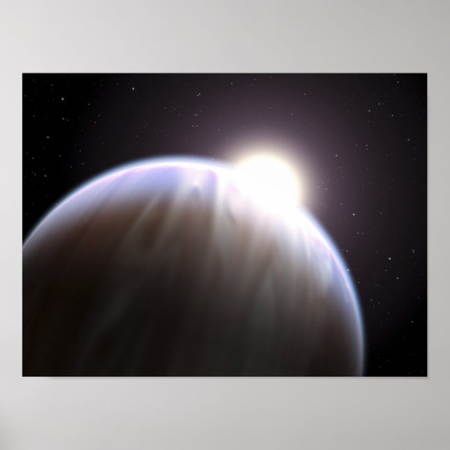Poster Une planète extrasolaire avec son étoile parente (Devant)