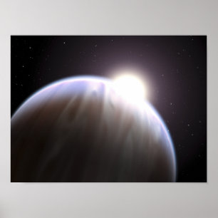 Poster Une planète extrasolar avec son étoile de parent