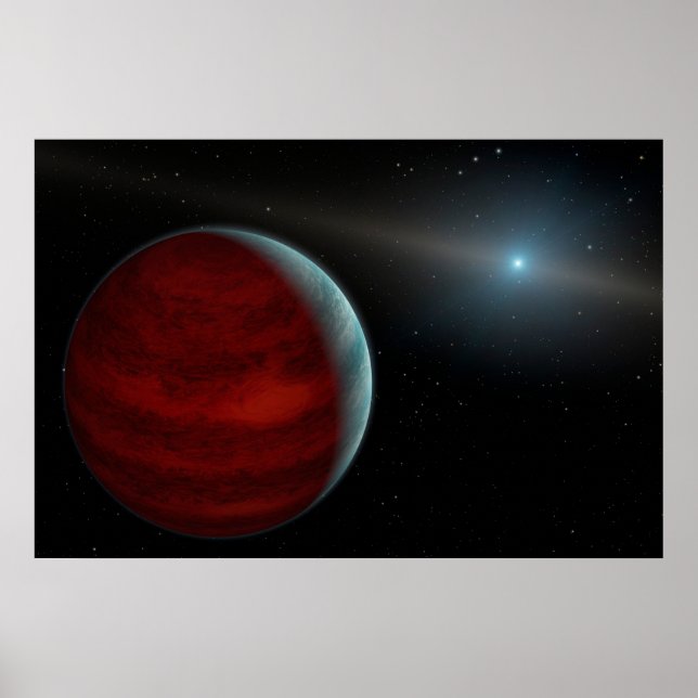 Poster Une Planète Géante Au Gaz Autour D'Une Étoile Nain (Devant)