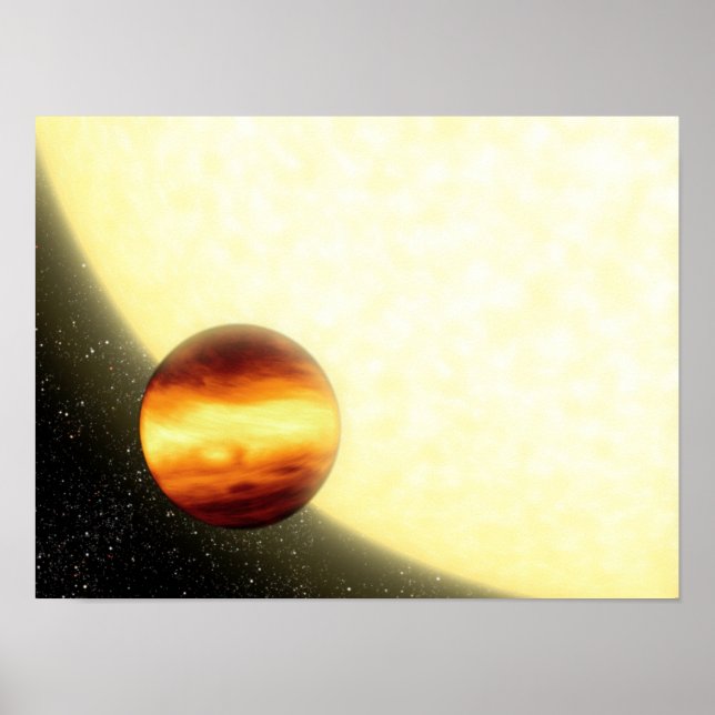 Poster Une planète géante du gaz en orbite très proche (Devant)