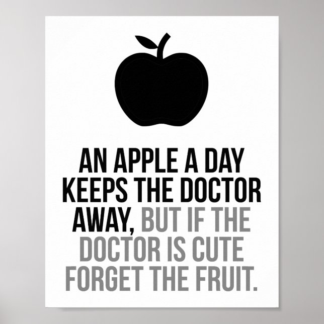 Poster Une Pomme Par Jour Empêche Le Docteur (Devant)