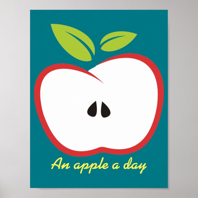 Poster Une pomme par jour illustration (Devant)