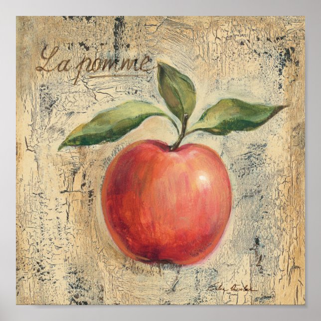 Poster Une pomme rouge brillante (Devant)