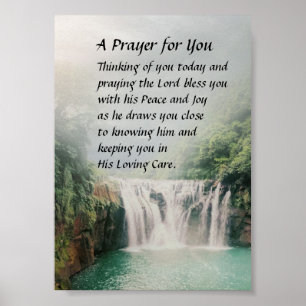 Poster Une Prière Pour Vous Belle Cascade Nature