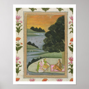 Poster Une princesse écoutant les musiciens féminins par