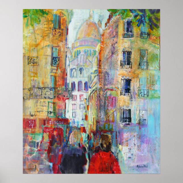 Poster Une promenade nocturne jusqu'au Sacre Coeur (Devant)