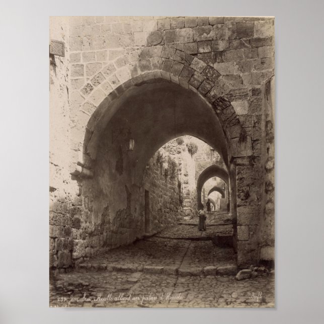Poster Une ruelle dans la vieille Jérusalem (Devant)