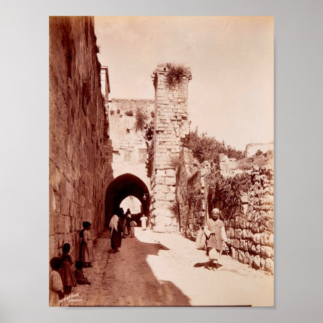 Poster Une ruelle dans la vieille Jérusalem (Devant)