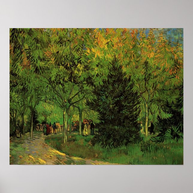 Poster Une ruelle dans le jardin public d'Arles (Devant)