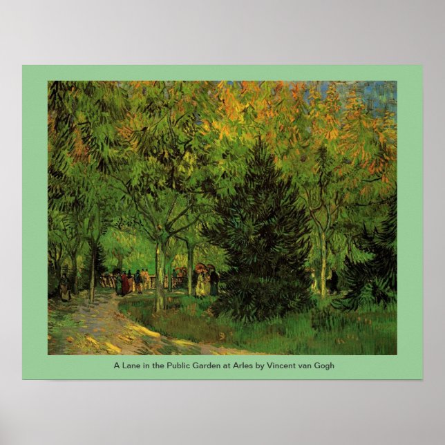 Poster Une ruelle dans le jardin public d'Arles (Devant)