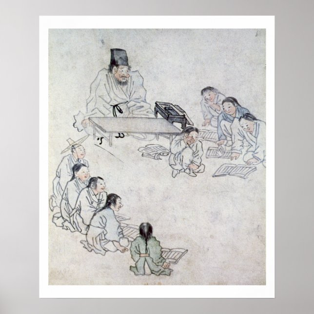 Poster Une salle de classe confucianiste (Sodang) (impres (Devant)
