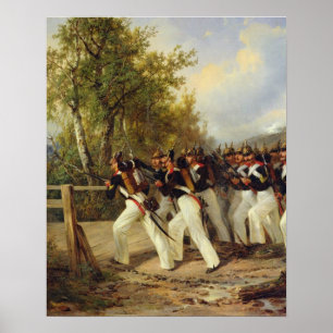 Poster Une scène de la vie du soldat, 1849