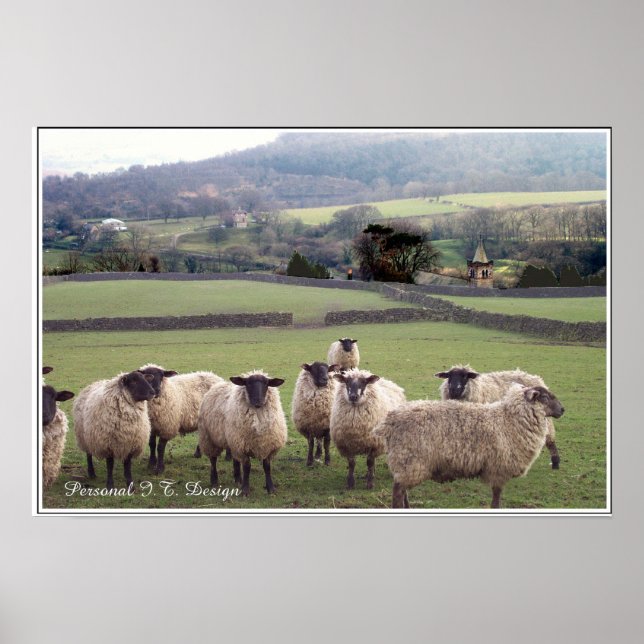Poster Une scène de pays anglais (Devant)