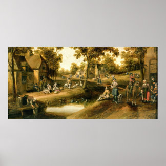 Poster Une Scène De Village