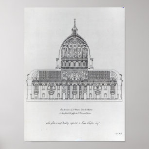 Poster Une section transversale de St Peter, Rome