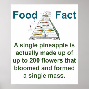 Poster Une Seule Ananas Est En Fait Fabriquée - Food Fact