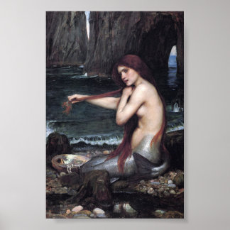 Poster Une Sirène John William Waterhouse Mythologique