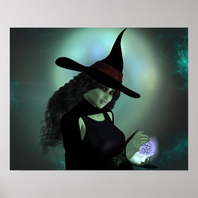 Poster Une sorcière méchante qui fait un sort (Devant)