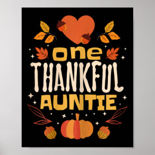Poster Une Tante Remerciée Chute Tante Thanksgiving