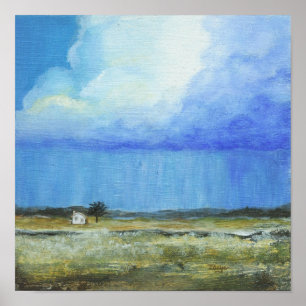 Poster Une tempête parfaite Art Abstrait peinture paysage